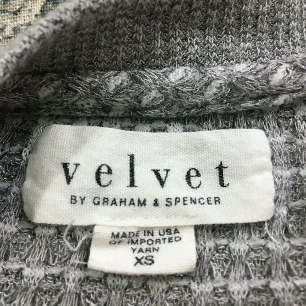Velvet by Graham & Spencer Womens Imported Yarn Knit Front Slit Sweater‎ XS Gray - Picture 9 of 9